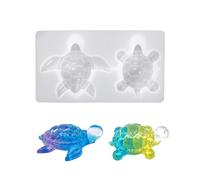 Práctico molde de manualidades con forma de tortugas, suministros hechos a mano, moldes de adorno con textura de silicona para arcilla y resina, molde de silicona reutilizable para joyas de resina