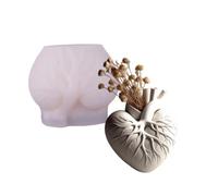 Práctico molde de resina de silicona con textura detallada de patrón de corazón, adecuado para proyectos de manualidades, molde de corazón