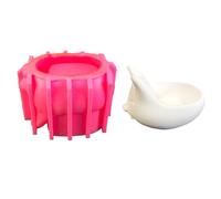 Práctico molde de silicona para contenedor de almacenamiento en forma de mascota, elegante resina flexible para soporte de almacenamiento