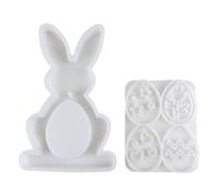 Práctico molde de silicona para hacer adornos intrincados de conejos y anillos colgantes, adecuado para todas las edades, molde de silicona para conejos