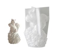 Práctico molde para manualidades, suministros con forma de ardilla, textura de silicona para arcilla y resina, manualidades creativas
