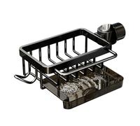 Práctico organizador de platos de cocina estante grifo desagüe estantes práctico estante de drenaje para baño y jabón
