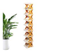 Práctico organizador de zapatos grande | Sistema de estantes plegables verticales con 9 Story Storage Tower | Unidad de soporte portátil para zapatillas, arreglo de armario de baño, solución de
