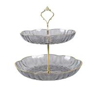 Práctico plato de servir para fiestas, multicapa, aperitivos, frutas y pasteles, con textura, estante de exhibición de cocina, soportes para aperitivos de moda