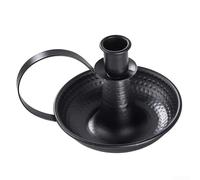Práctico portavelas cónico de hierro con diseño moderno, perfecto para decoración del hogar y boda, sostiene varias velas (pequeño negro)