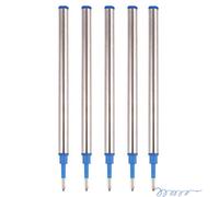 Práctico recambio de bolígrafo de 0,5 mm, color azul, rojo y negro para bolígrafo retráctil, escuela, lugar de trabajo, hogar, tienda, bolígrafos negros, punta fina
