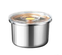 Práctico recipiente de almacenamiento de alimentos de acero inoxidable con sello hermético que garantiza la frescura de tus ingredientes (blanco 800 ml)