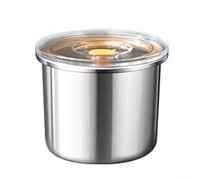 Práctico recipiente de almacenamiento de alimentos de acero inoxidable con sello hermético que garantiza la frescura de tus ingredientes (blanco 1000 ml)