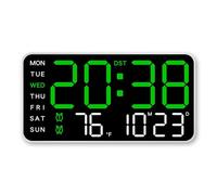 Práctico reloj de pared digital electrónico LED moderno que ahorra espacio, diseño para decoración, ahorro de espacio, reloj digital