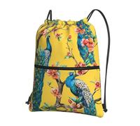 Práctico Saco De Gimnasio Hermoso Pavo Real Deporte Mochila Impresión Bolsa De Deporte para Colegio, Natación, Gimnasia
