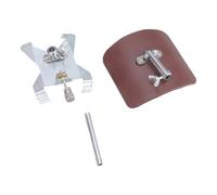 Práctico sistema portátil de guitarra con mecanismo de abrazadera, adecuado para instrumentos musicales, elegante soporte de guitarra marrón café