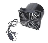 Práctico soplador de escape ABS de 12 cm, opción de 3 velocidades, 70 CFM, flujos de aire USB, adecuado para talleres, extracción, ventilación y ventilación para estaciones de soldadura