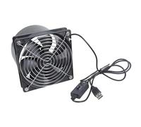 Práctico soplador de escape ABS de 12 cm, opción de 3 velocidades, 70 CFM, flujos de aire USB, adecuado para talleres, fumadores, extracción, ventilación, panel solar USB, soplador adecuado