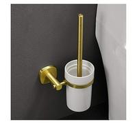 Práctico soporte for escobilla de baño, espacio de aluminio, oro cepillado, estante for escobilla de baño, estante de almacenamiento montado en la pared, accesorios de baño for uso doméstico/675/651 (