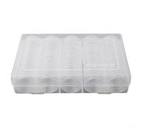 Práctico soporte para cápsulas de monedas, paquete de 100, ideal para guardar insignias y fichas