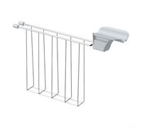 Práctico soporte para pan, jaula de sándwich de acero inoxidable para tostado sin esfuerzo (gris)