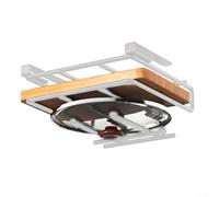 Práctico soporte para toallas de papel de acero inoxidable con ganchos para un fácil acceso a las toallas (plateado B)