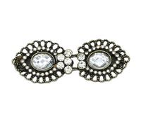 Práctico suéter con cremallera de diamantes de imitación para ropa cuello clip de chaqueta de punto de conexión hebilla joyería para mujeres y niñas