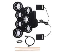 Práctico tambor electrónico enrollable adecuado para principiantes, músicos profesionales y niños, ofrece un fácil mantenimiento. Tambor de viaje