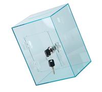 Práctico tarro de ahorro de acrílico visible, elegante alcancía con tapa extraíble, caja de ahorro de dinero en efectivo, forma de cubo, alcancías transparentes