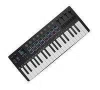 Práctico teclado USB de 37 notas, controlador de música, construcción ABS, fácil configuración, adecuado para productores, creación de música, teclado controlador para la producción musical