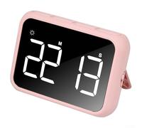 Práctico temporizador de cocina con función de memoria, recupera el último tiempo establecido con una pulsación después de que termine la cuenta regresiva (rosa)