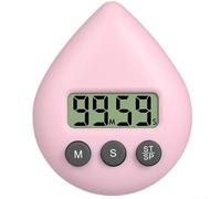 Práctico temporizador digital de ahorro de energía, temporizador de ducha, pantalla de cuenta regresiva (luz para rosa)