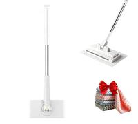 Práctico trapeador para cambiar de tela + paño de limpieza mágico*6, mini fregonas Zero Touch, fregona multisuperficie, fregona de piso y cabezal de limpieza de barrido para cocina, pared, baño