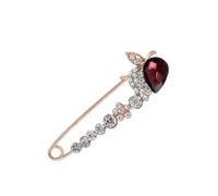 Práctico y moderno broche geométrico con diamantes de imitación de aleación, joyería de moda, regalo portátil para madre, hermana, mejor amiga, broche de cristales, talla única, como se describe