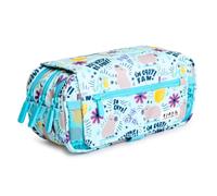 PracticOffice Estuche Portatodo Triple Design de Amplios Apartados Interiores con Cremallera Individual para Material Escolar y Viaje (Cheerful)