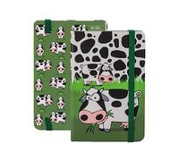 PracticOffice Libreta de Notas A6 con Cubiertas Rígidas, Cierre de Goma Plana y Marcapáginas de Tela (Vaca)