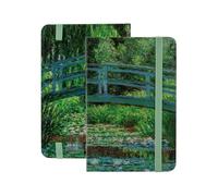 PracticOffice Libreta de Notas A6 con Cubiertas Rígidas, Cierre de Goma Plana y Marcapáginas de Tela (El Puente Monet)