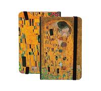 PracticOffice Libreta de Notas A6 con Cubiertas Rígidas, Cierre de Goma Plana y Marcapáginas de Tela (El Beso)