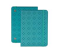 PracticOffice Libreta de Notas A6 con Cubiertas Rígidas, Cierre de Goma Plana y Marcapáginas de Tela (Panot Azul)