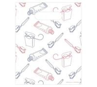 Practicon 1109662 Scatter Imprimir Cepillo Pasta Floss bolsas, 8 "x 10" (Pack de 100)