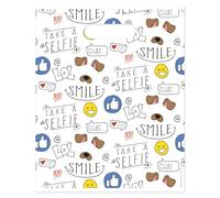 Practicon 11098203 Lets Get Social 8 x 10 bolsas de cuidado del paciente de cuatro colores - 100 unidades