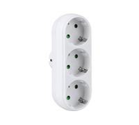 PRÁCTICOS 3 Enchufes De Expansión con Interruptores Independientes Eficiente Divisor De Salida 3 Vías para Electrodomésticos Cocina Centro Conexión Multimedia