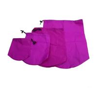 Prácticos 4PCS Stuff Sacos con cordón esencial al aire libre Camping Solución de almacenamiento (amarillo)