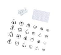 Prácticos anillos de acero inoxidable sin perforar cejas y labios, juego de 68 unidades, portátiles para una fácil transformación de estilos, joyería corporal unisex