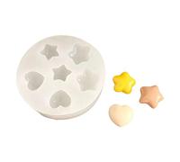 Prácticos moldes colgantes con forma de estrella y corazón, textura de silicona para arcilla y resina, molde de silicona portátil