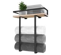 Prácticos organizadores de ducha con estante resistente y gancho, construcción a prueba de óxido, portátil para apartamentos, baños, ahorro de espacio, toallero con estante