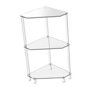 Prácticos organizadores de mesa auxiliar de acrílico Clelar de tres niveles para sala de estar o dormitorio, diseños multiusos y resistentes