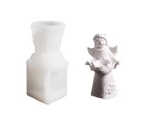 Prácticos suministros para hornear en casa, estatuilla angelical, molde de silicona resistente, suministros para manualidades, portátil para hacer postres divertidos, molde para regalos navideños
