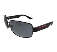 Prada Linea Rossa Hombre PS 50ZS 1AB02G Gafas de sol Metal Negro Gris Pillow Polarizado