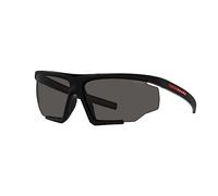 Prada Linea Rossa Hombre PS 07YS DG006F Gafas de sol Inyectado Negro Gris Geométrico Normal