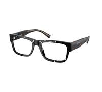 Prada Hombre PR 15YV 15S1O1 Monturas ópticas Acetato Negro Transparente Cuadrada Normal