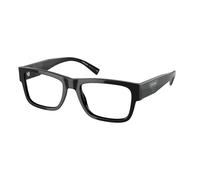Prada Hombre PR 15YV 1AB1O1 Monturas ópticas Acetato Negro Transparente Cuadrada Normal