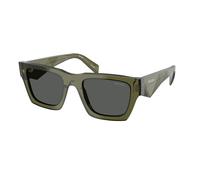 Prada Hombre PR A06S 25A40L Gafas de sol Acetato Verde Gris Pillow Normal
