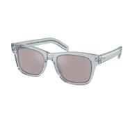 Prada Hombre PR A17S 19T80F Gafas de sol Acetato Azul Gris Cuadrada Polarizado Espejo