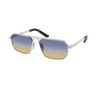 Prada Hombre PR A53S 27506Z Gafas de sol Acero Plata Rosa Pillow Normal